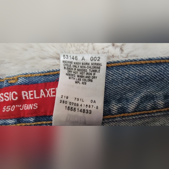 Levi Strauss Misses Relaxed Tapered Fit Leg 550 size 16 Medium Stone Washed - Picture 5 of 12